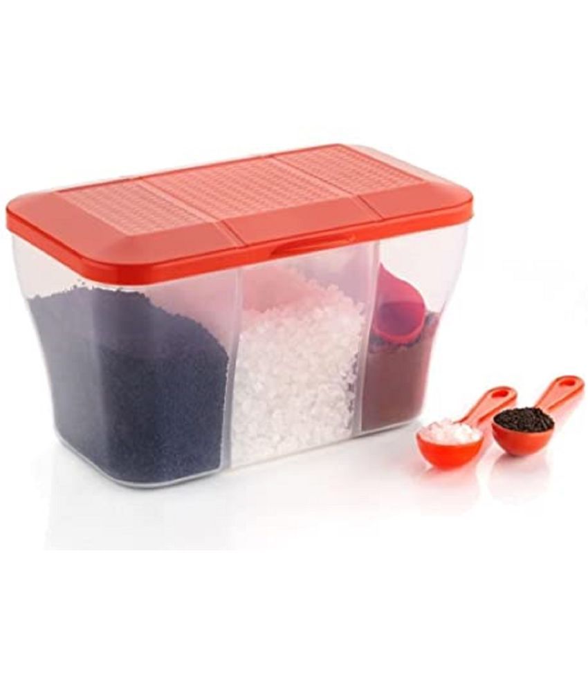     			HOMETALES - Dal/Food/Grocery Plastic Red Pickle Container ( Set of 1 )