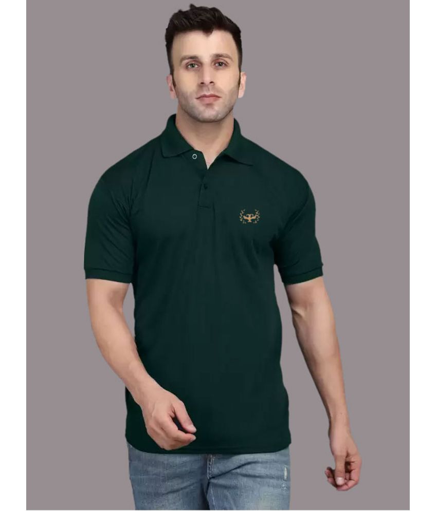     			Heathex - Olive Green Cotton Blend Regular Fit Men's Polo T Shirt ( Pack of 1 )