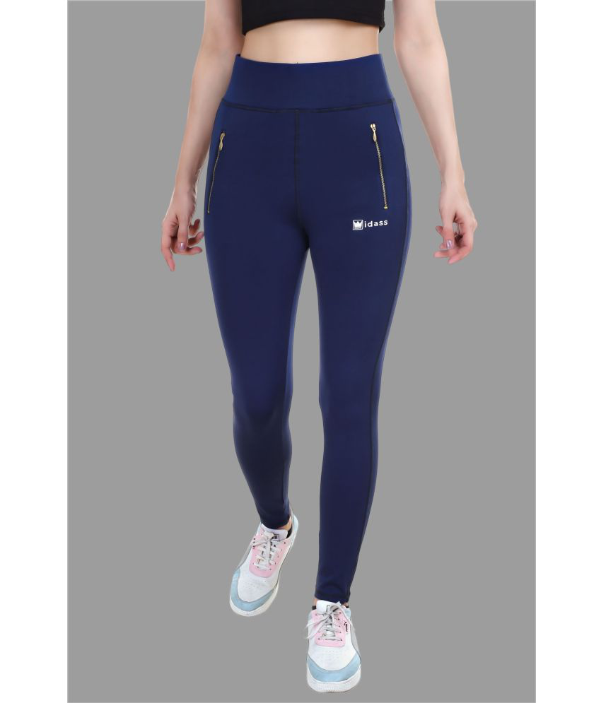     			IDASS - Lycra Slim Fit Blue Women's Tights ( Pack of 1 )