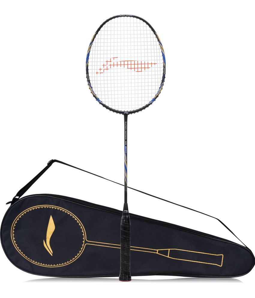     			Li-Ning Carbon Fibre Super Series 900 Strung Badminton Racket with Full Cover (84 Grams, Black/Blue)