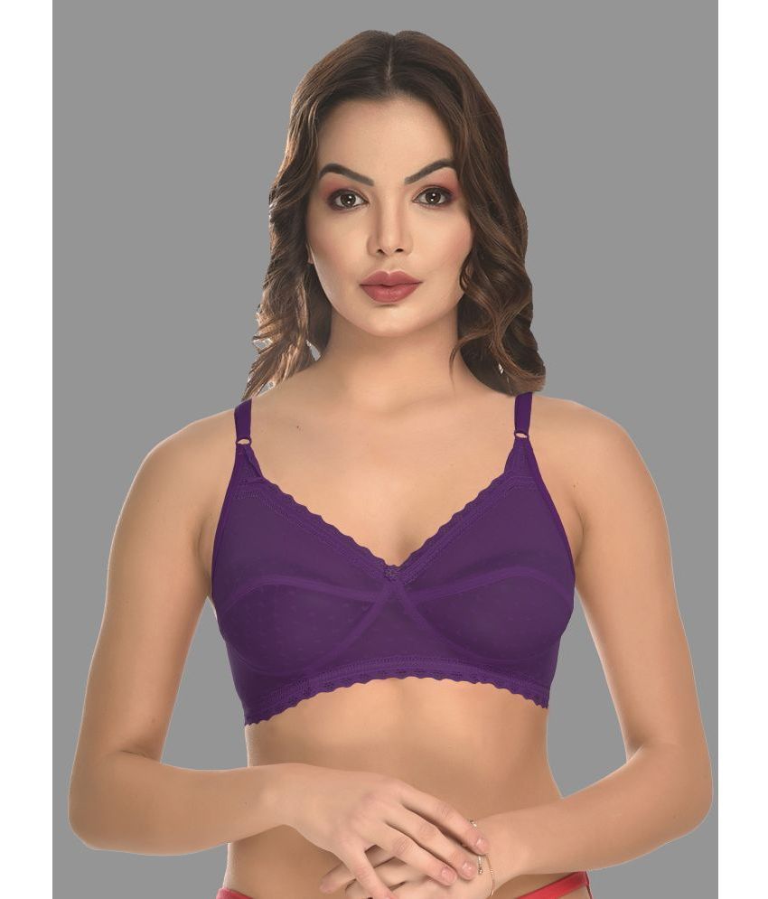     			Madam Mesh Non Padded Women's T-Shirt Bra ( Purple )