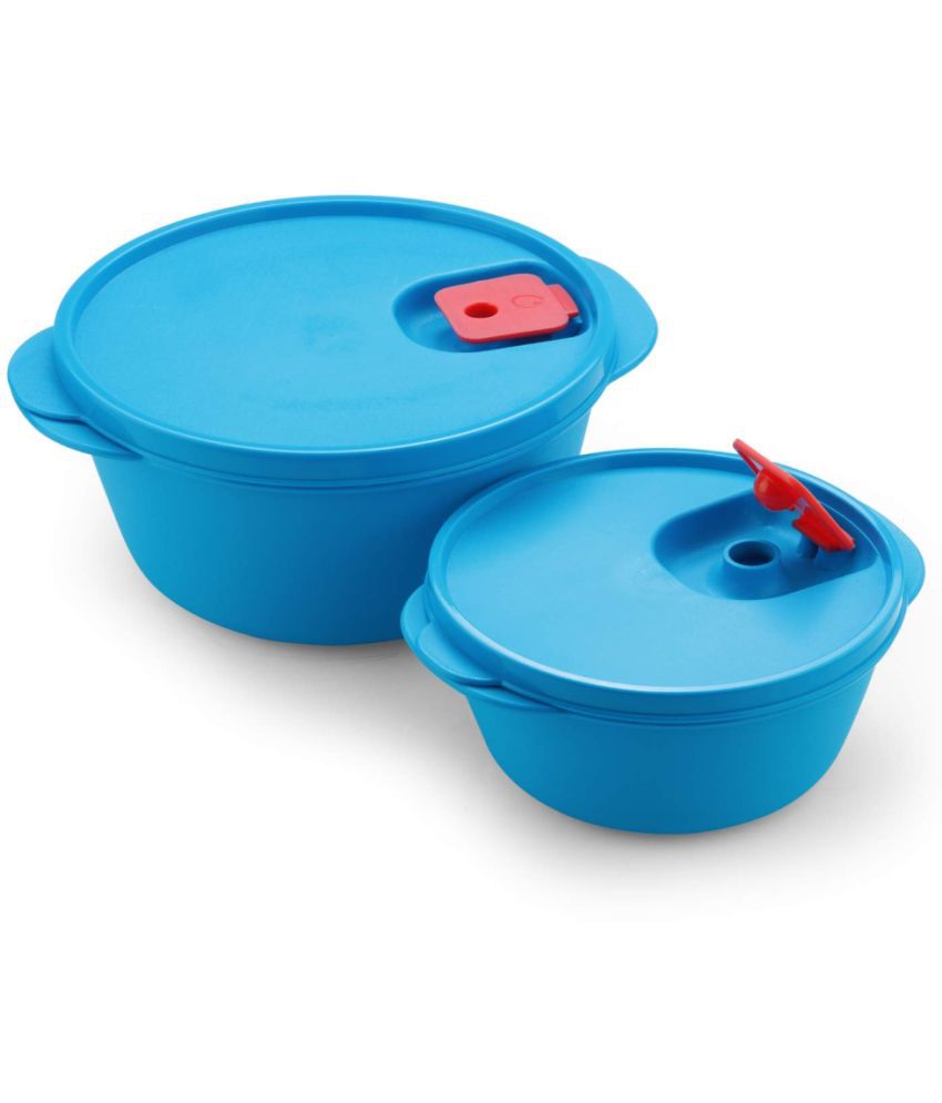     			Oliveware Plastic Blue Food Container ( Set of 2 )