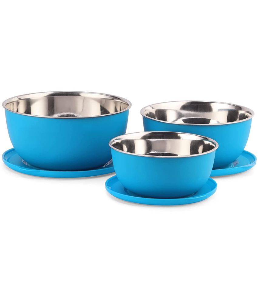     			Oliveware - Steel Blue Food Container ( Set of 3 )