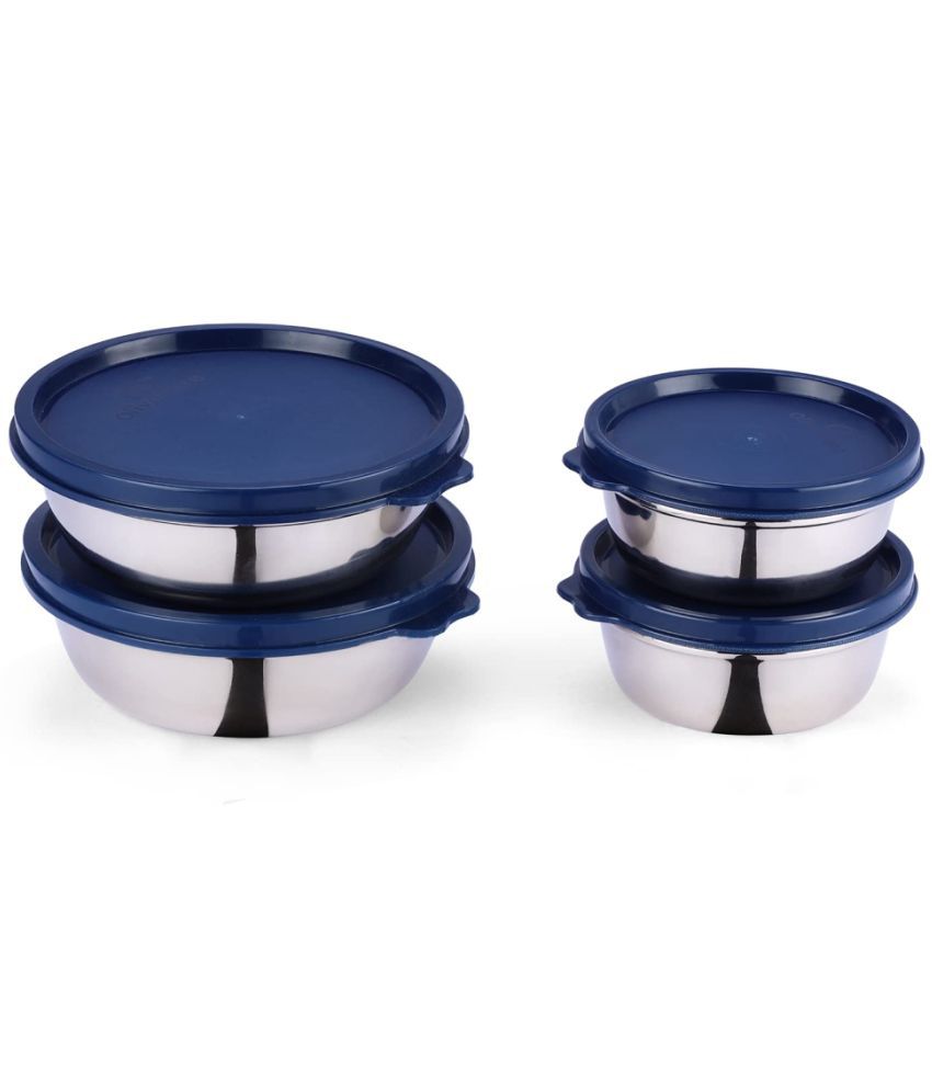     			Oliveware Steel Blue Food Container ( Set of 4 )