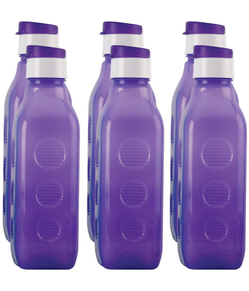     			Oliveware - Violet Water Bottle 1000 mL ( Set of 6 )