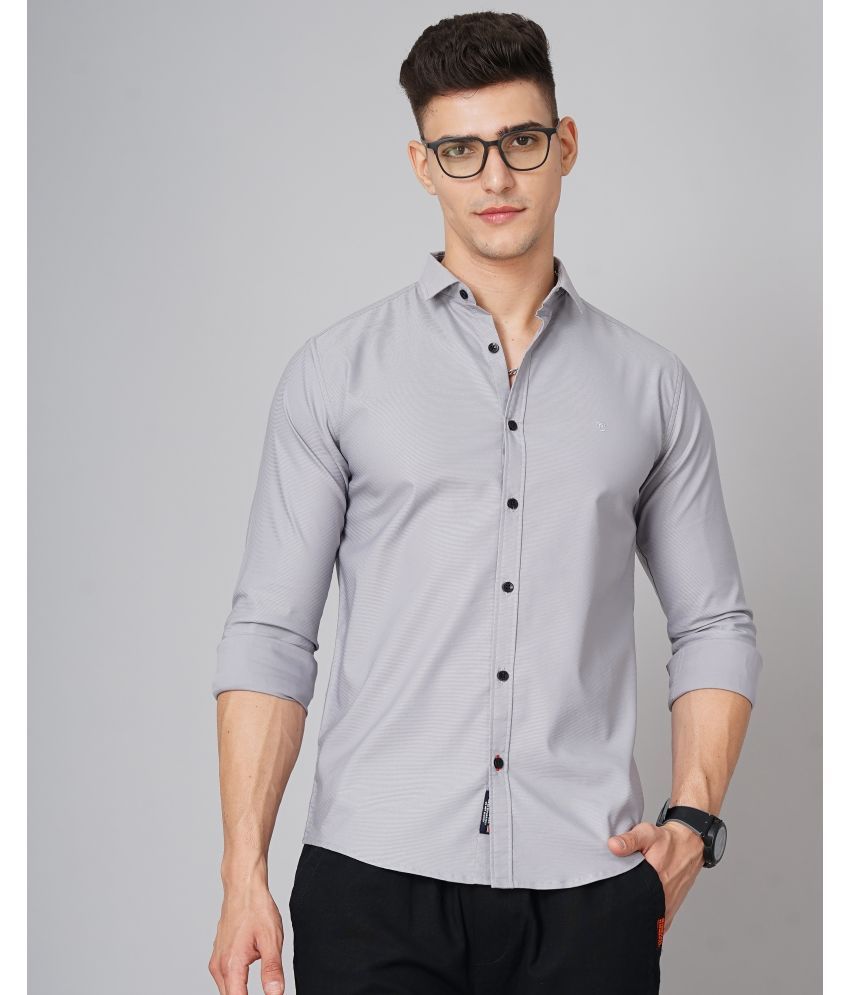     			Paul Street - Grey 100% Cotton Slim Fit Men's Casual Shirt ( Pack of 1 )