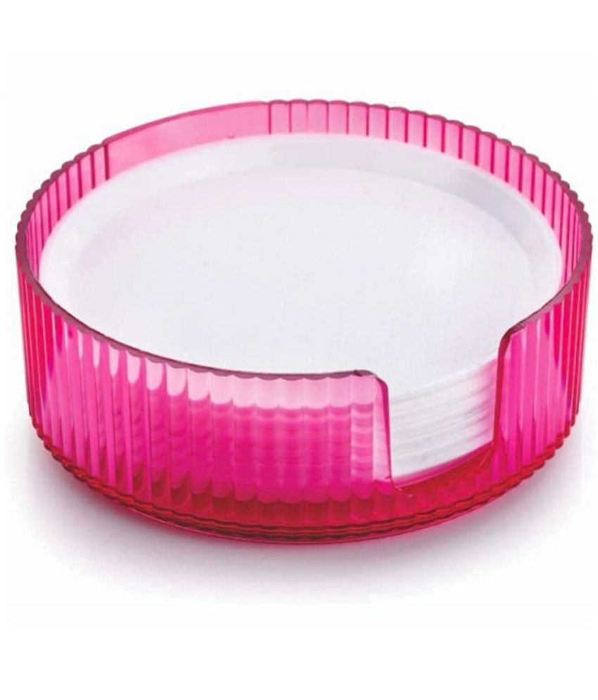     			VARKAUS - Pink Virgin Plastic 6 pcs. Coaster ( Set of 1 )