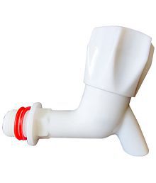 Polo White PVC Plastic Bibcock/Water Tap for Kitchen,Wash Basins,Bathroom Plastic (ABS) Bathroom Tap (Bib Cock)