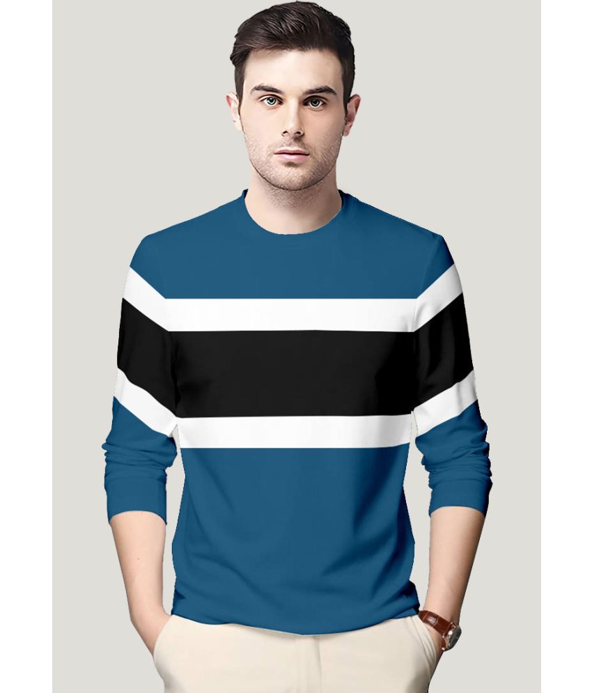     			AUSK - Teal Blue Cotton Blend Regular Fit Men's T-Shirt ( Pack of 1 )