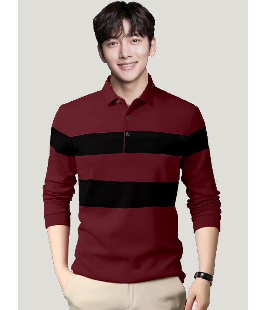     			GESPO - Maroon Cotton Blend Regular Fit Men's Polo T Shirt ( Pack of 1 )