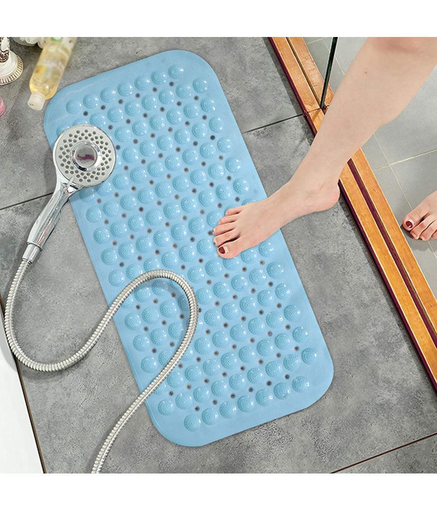     			HOKIPO Anti-skid PVC Bath Mat Other Sizes cm ( Pack of 1 ) - Blue