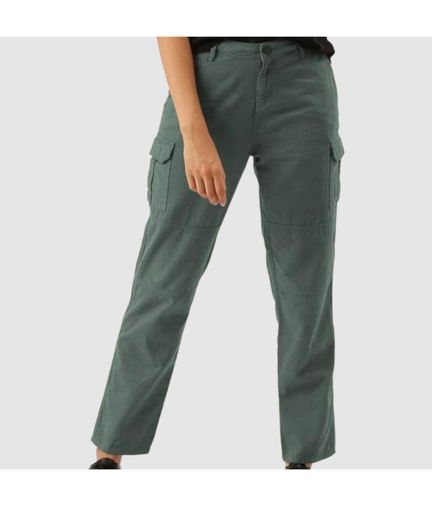     			IVOC - Green Cotton Loose Women's Cargo Pants ( Pack of 1 )