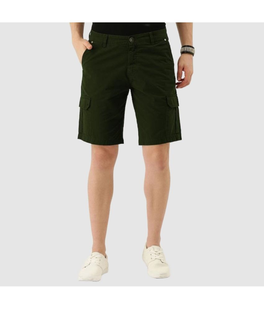     			IVOC - Olive Cotton Men's Shorts ( Pack of 1 )