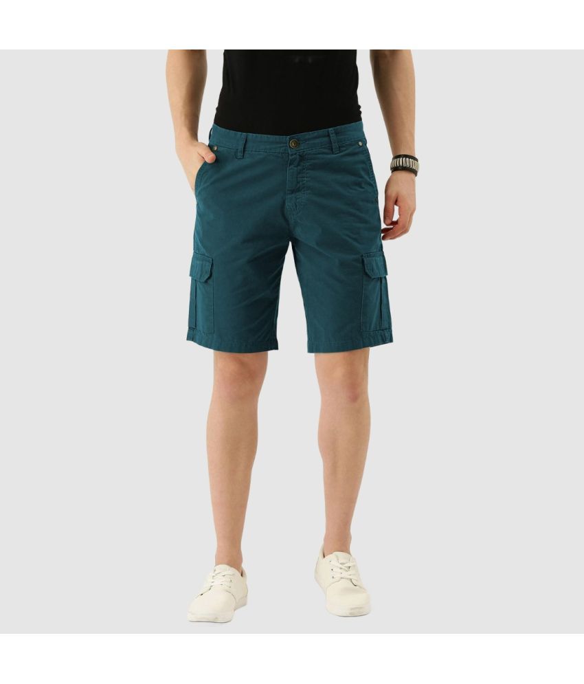     			IVOC - Teal Cotton Men's Shorts ( Pack of 1 )