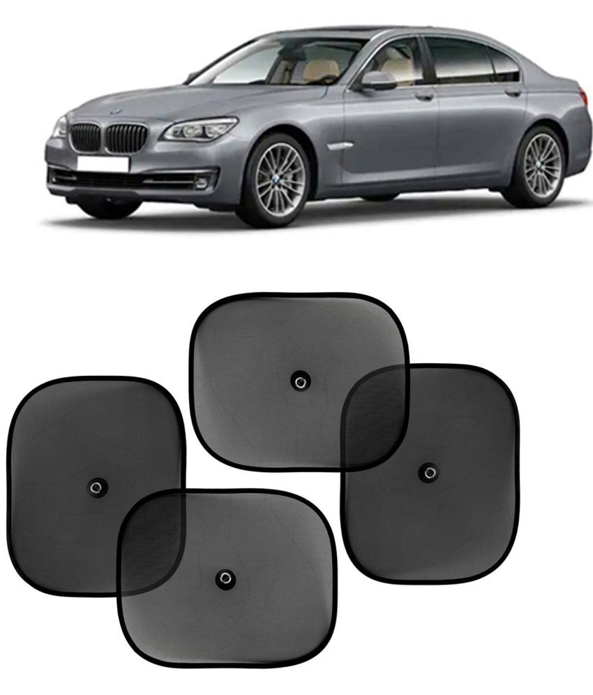     			Kingsway Car Curtain Sticky Sun Shade Universal Use for BMW 7 Series, 2014 - 2017 Model, Color : Black, Mesh, Pack of 4 Piece Car Sun Shades Blinds Cover