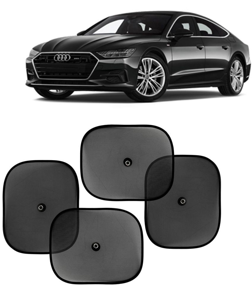     			Kingsway Car Curtain Sticky Sun Shade Universal Use for Audi A7, 2020 Onwards Model, Color : Black, Mesh, Pack of 4 Piece Car Sun Shades Blinds Cover