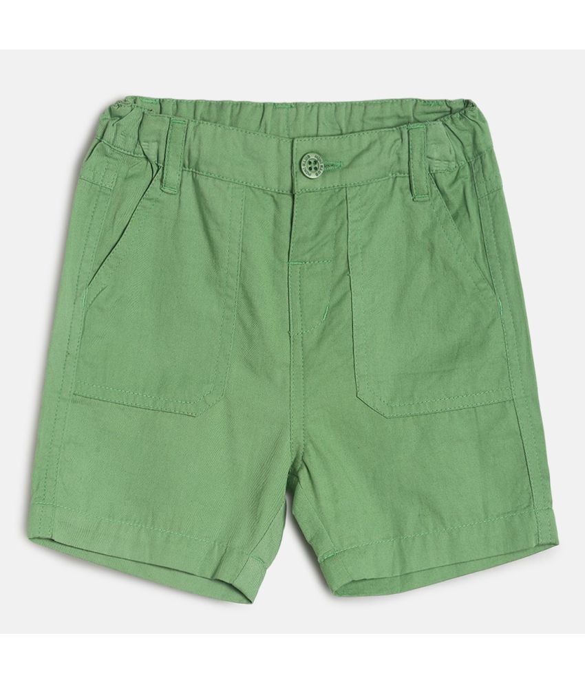     			MINI KLUB Baby Boys Green Woven Shorts Pack of 1