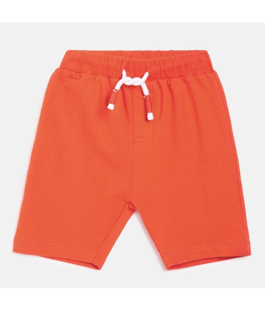     			MINI KLUB Baby Boys Orange Knit Shorts Pack of 1