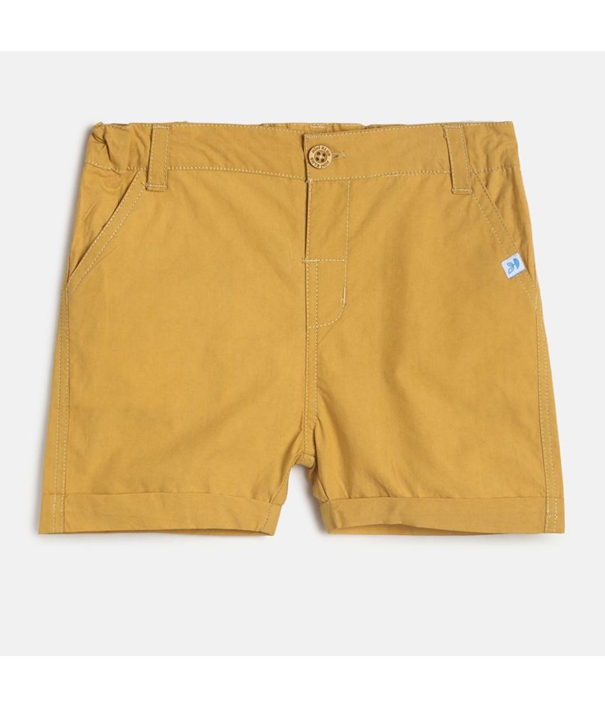     			MINI KLUB Baby Boys Yellow Woven Shorts Pack of 1