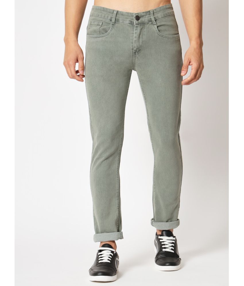     			RAGZO - Light Green Denim Slim Fit Men's Jeans ( Pack of 1 )