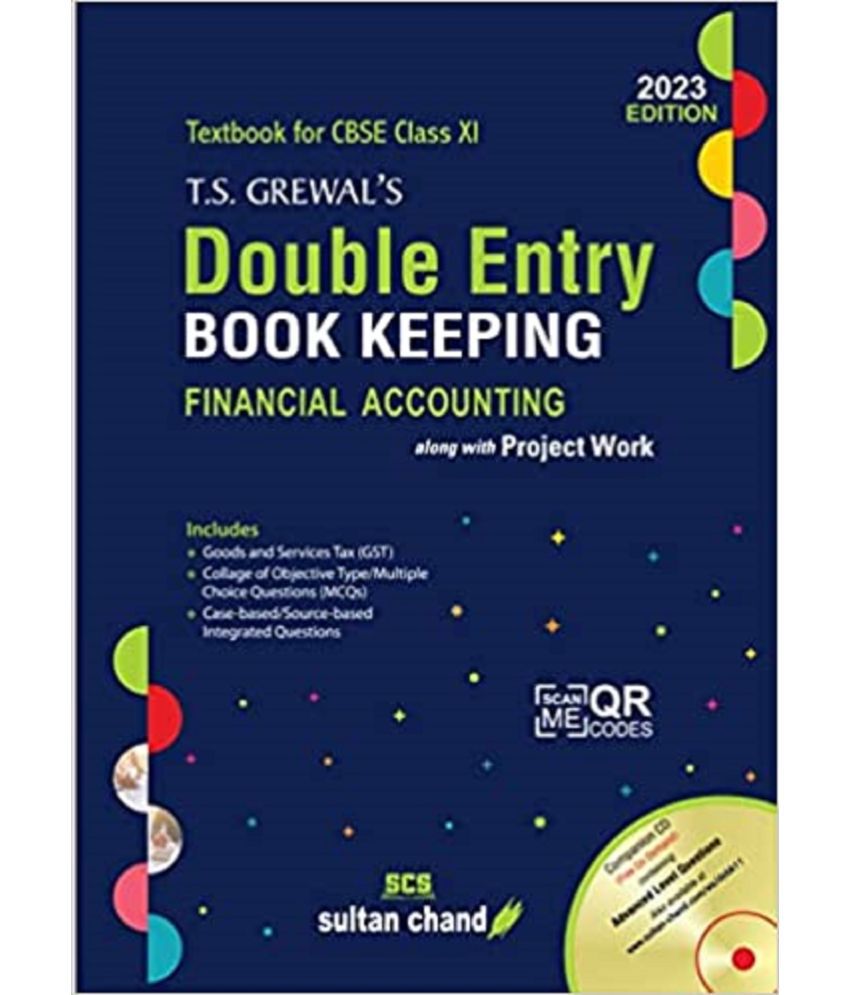     			T.S. Grewal's Double Entry Book Keeping- Financial Accounting: Textbook for CBSE Class 11 (2023-24 Examination) Unknown Binding – 25 April 2023