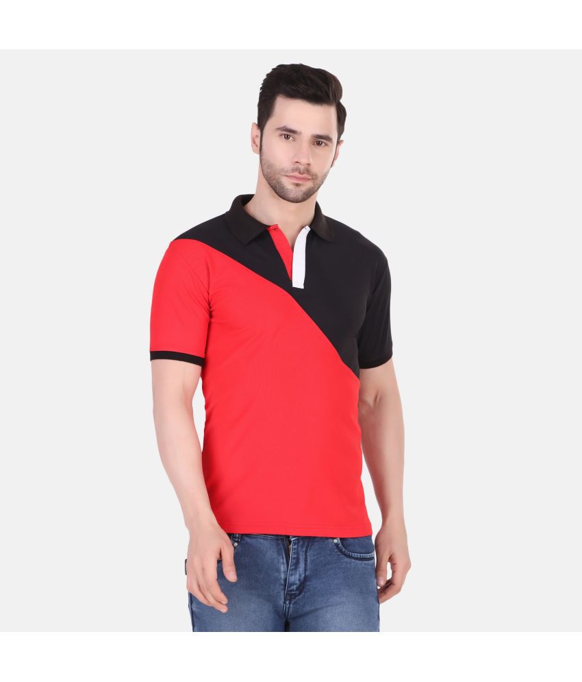     			TEEMEX - Red Cotton Blend Regular Fit Men's Polo T Shirt ( Pack of 1 )