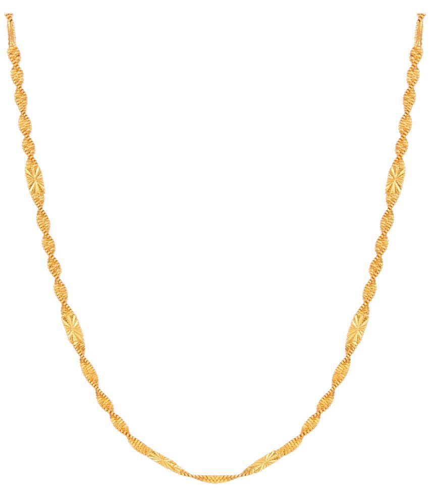     			FASHION FRILL - Gold Plated Brass Chain ( Pack of 1 )