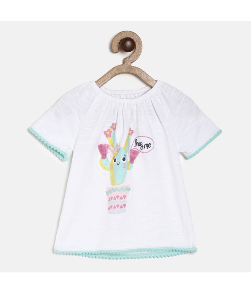     			MINI KLUB - White Cotton Baby Girl Top & Shorts ( Pack of 1 )