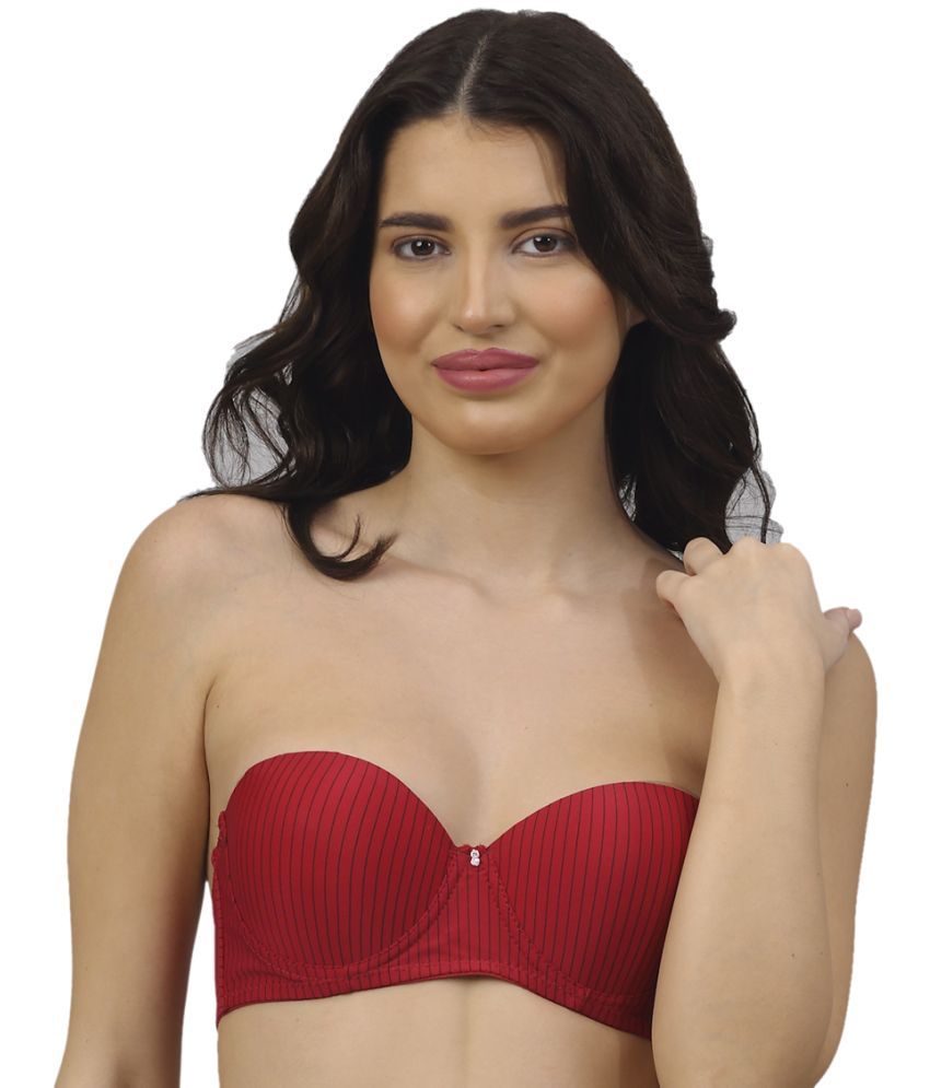     			PrettyCat - Red Polyester Lightly Padded Women's Balconette Bra ( Pack of 1 )