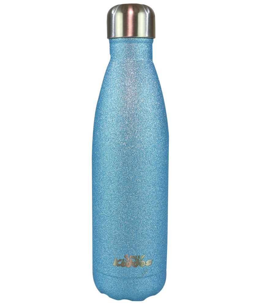     			Smily Kiddos - Steel water bottle - Glitter Light Blue Light blue Water Bottle 500 mL ( Set of 1 )
