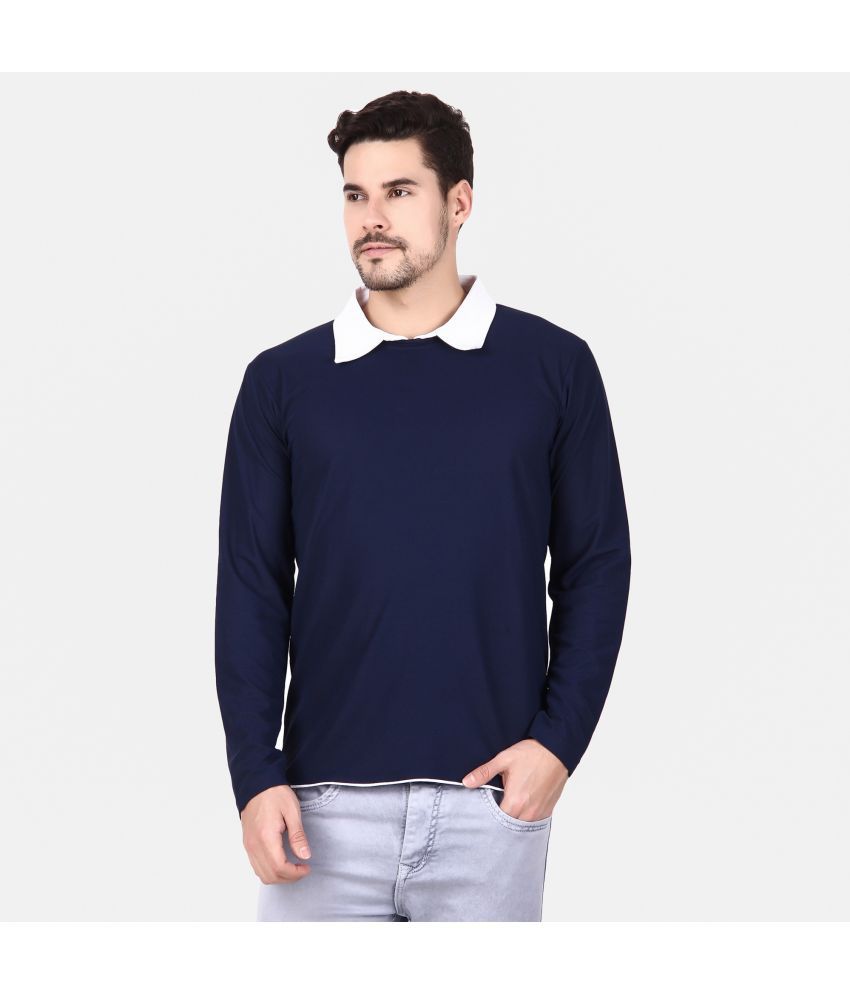     			TEEMEX - Navy Cotton Blend Regular Fit Men's Polo T Shirt ( Pack of 1 )