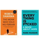 ( Combo Of 2 Books ) The Monk Who Sold His Frrari & Everything Is Fcked A Book About Hope Paperback , Book , English , By Robin Sharma & Mark Manson