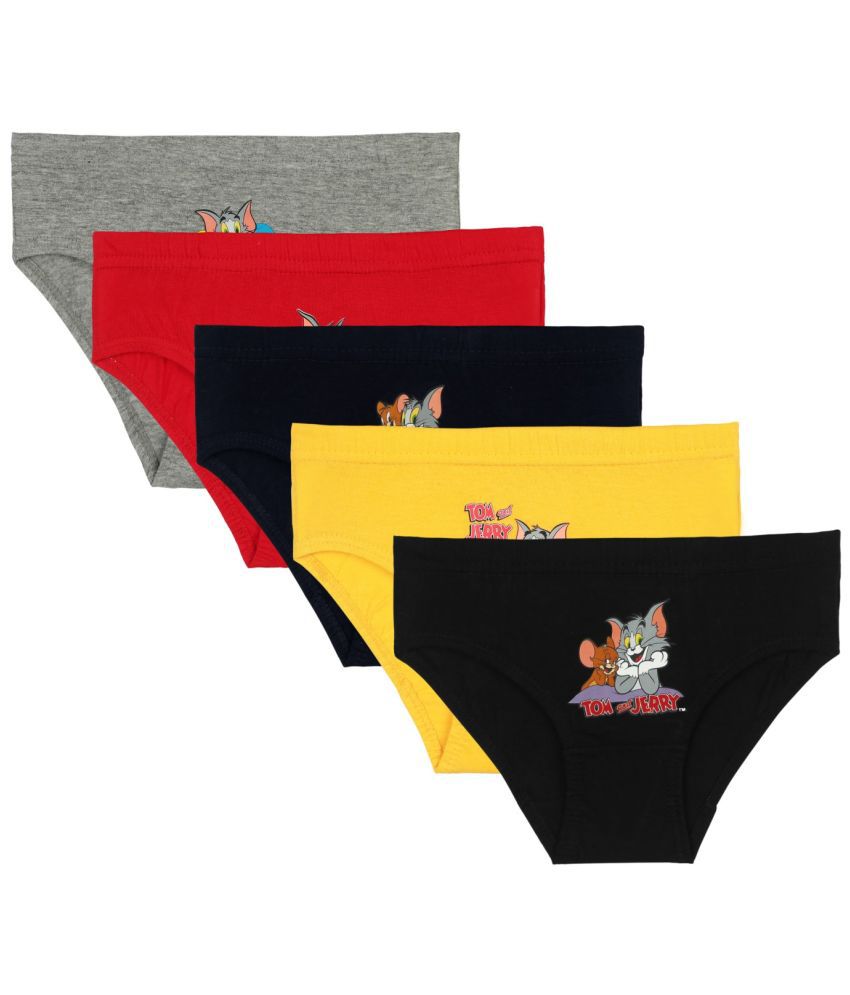     			Bodycare Tom & Jerry Boys Brief Solid Assorted Pack Of 5