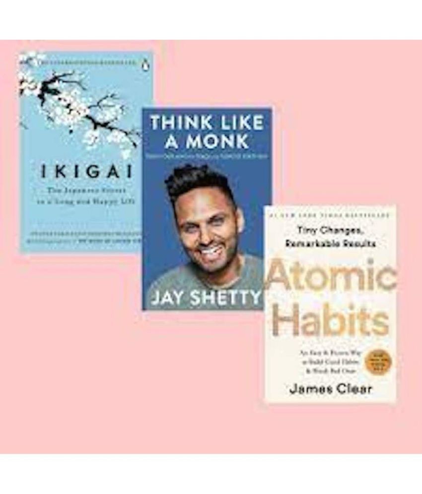     			Books Combo (Ikigai, Think Like A Monk, Atomic Habits)- Paperback