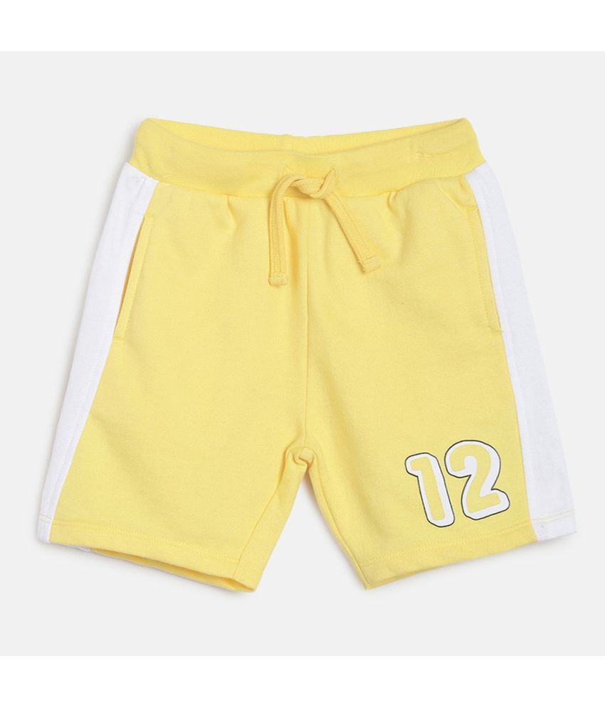     			MINI KLUB Baby Boys Yellow Knit Shorts Pack of 1