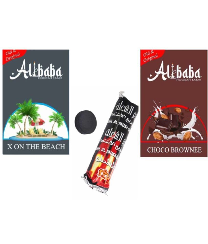     			Alibaba Hookah Flavors X On The Beach,Choco Brownie With Coal (Pack of 3)