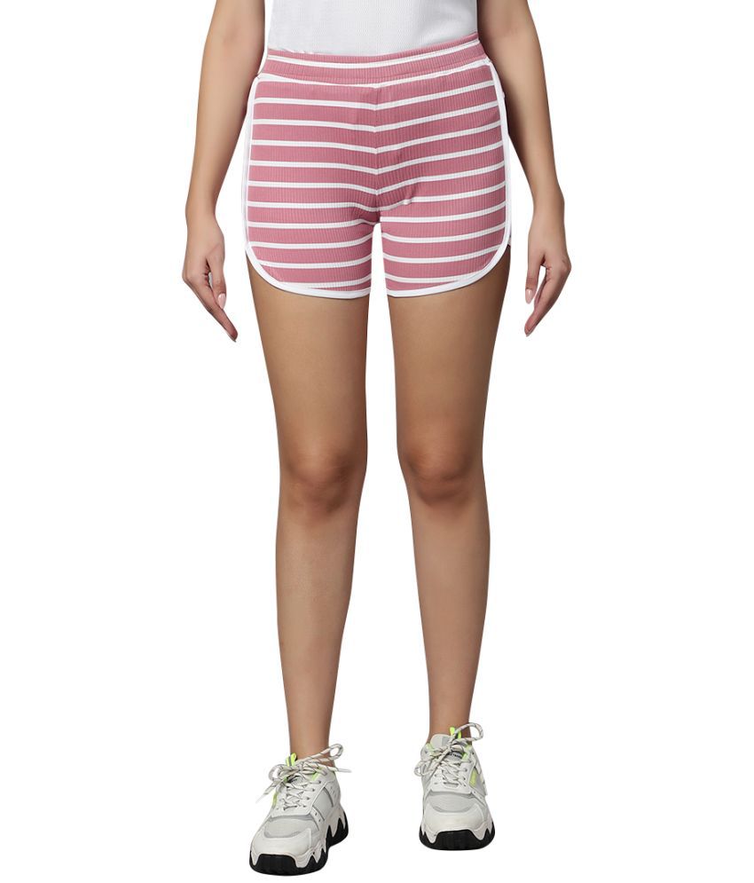     			Omtex Coral Polyester Solid Shorts - Single