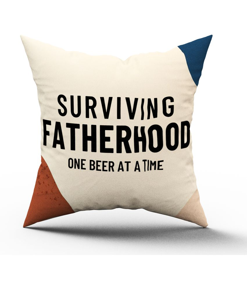     			Royals of Sawaigarh - Multicolor Polyester Gifting Printed Filled Cushion For Fathers Day