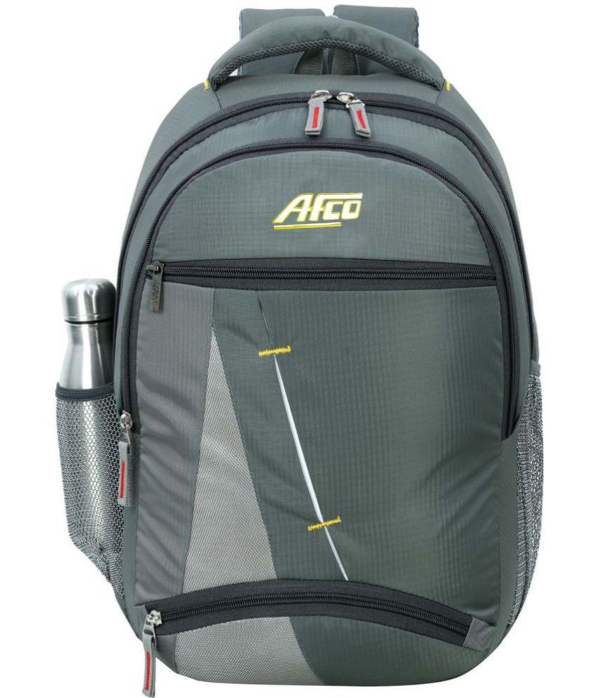     			Afco Bags - Grey Polyester Backpack ( 35 Ltrs )