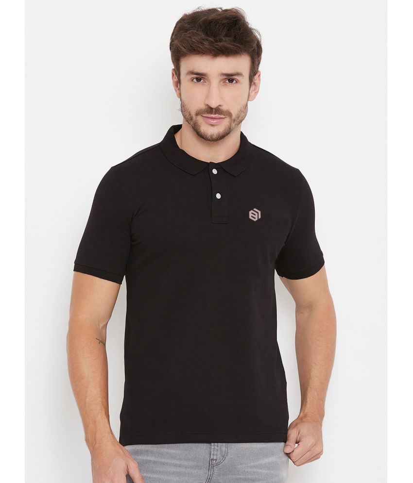     			BISHOP COTTON - Black Cotton Blend Regular Fit Men's Polo T Shirt ( Pack of 1 )