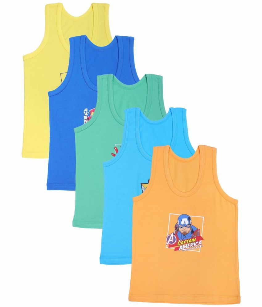     			Bodycare Boys Avengers Vest Round Neck Sleeveless Pack Of 5-Assorted