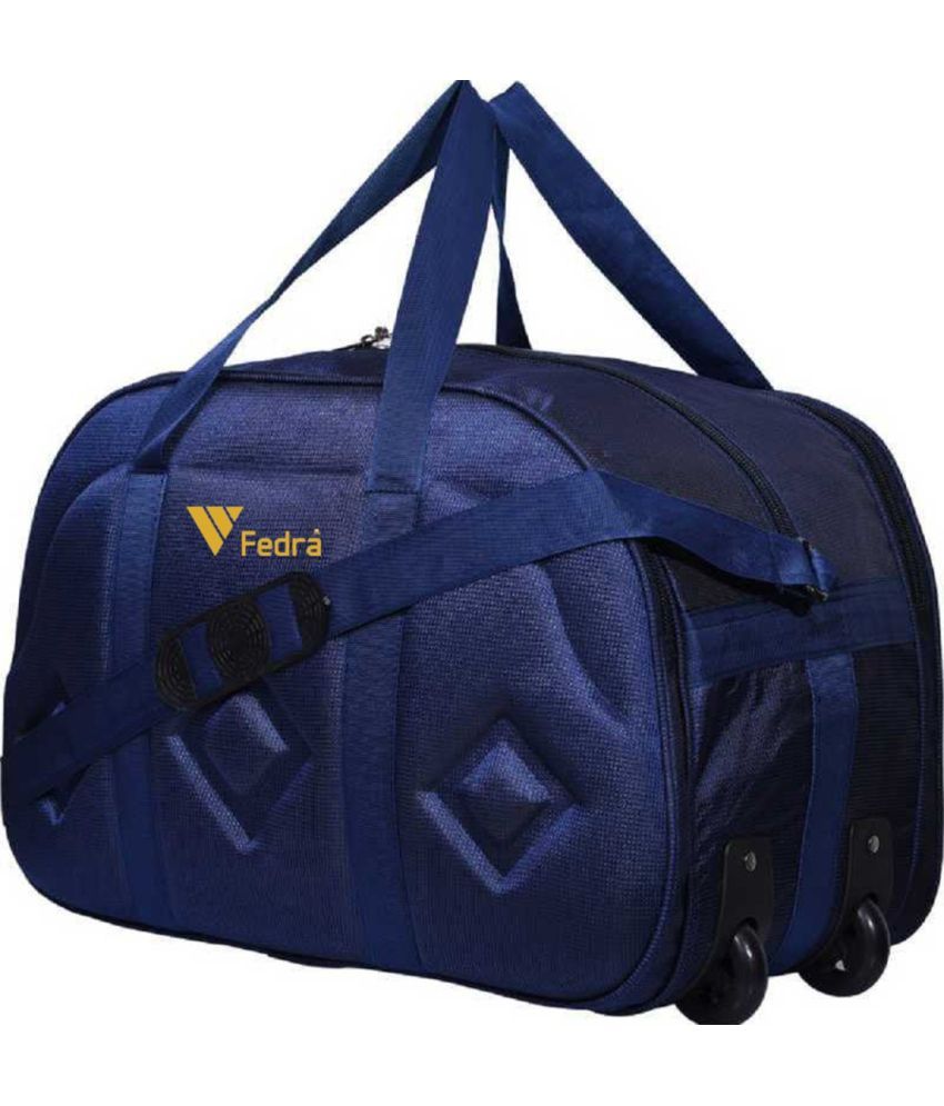     			FEDRA - 40 Ltrs Blue Polyester Duffle Bag