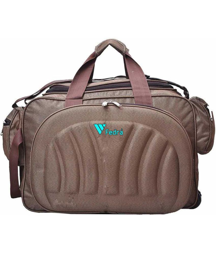     			FEDRA - 40 Ltrs Brown Polyester Duffle Bag