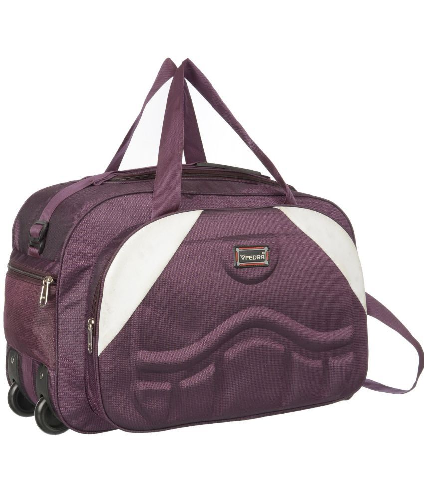     			FEDRA - 40 Ltrs Purple Polyester Duffle Bag