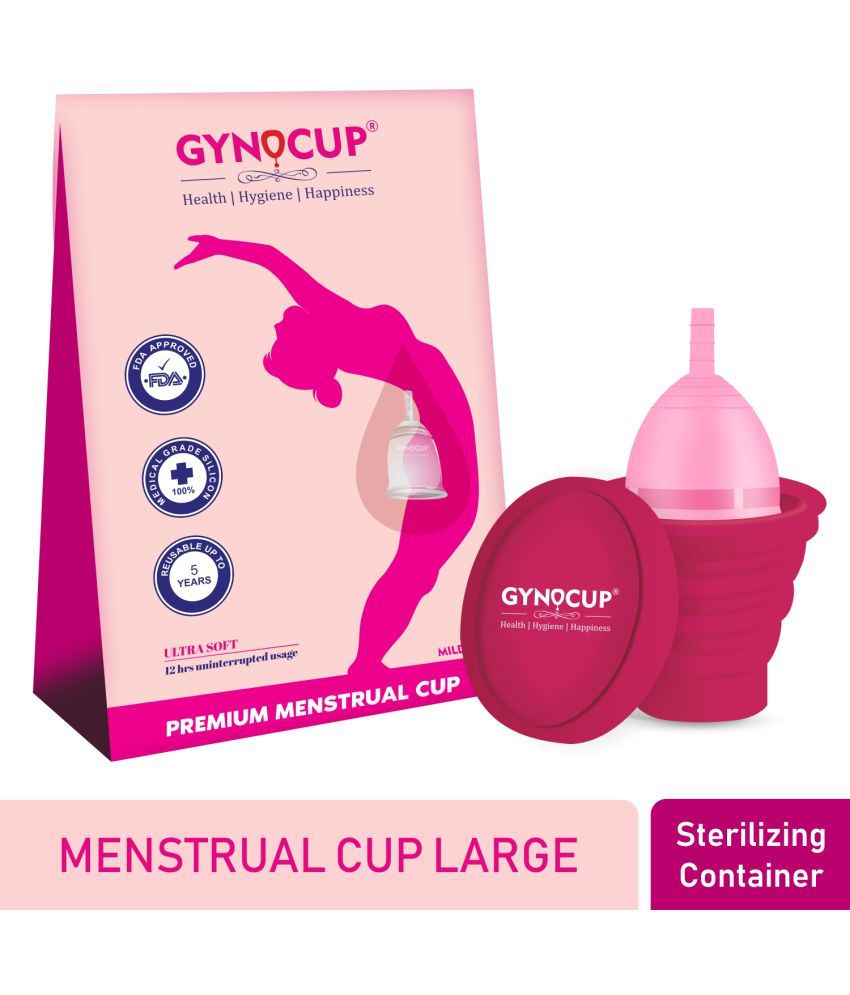 GynoCup - Silicone Reusable Menstrual Cup Large ( Pack of 2 )