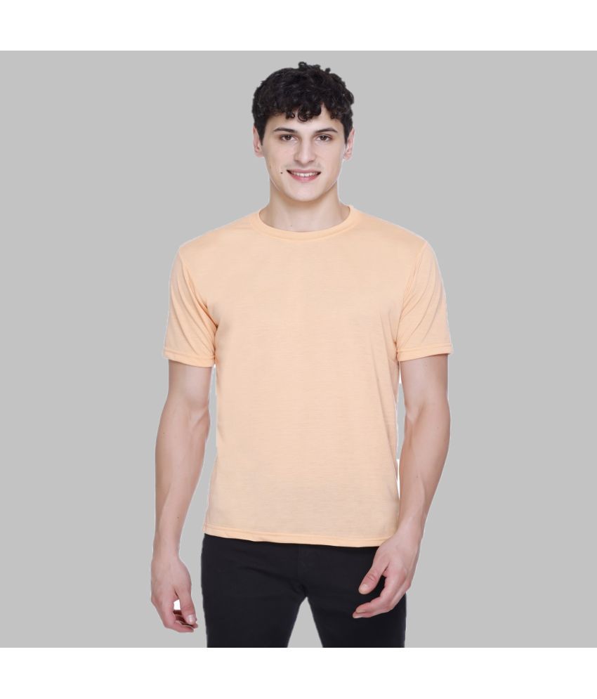     			HVBK - Peach Cotton Blend Regular Fit Men's T-Shirt ( Pack of 1 )