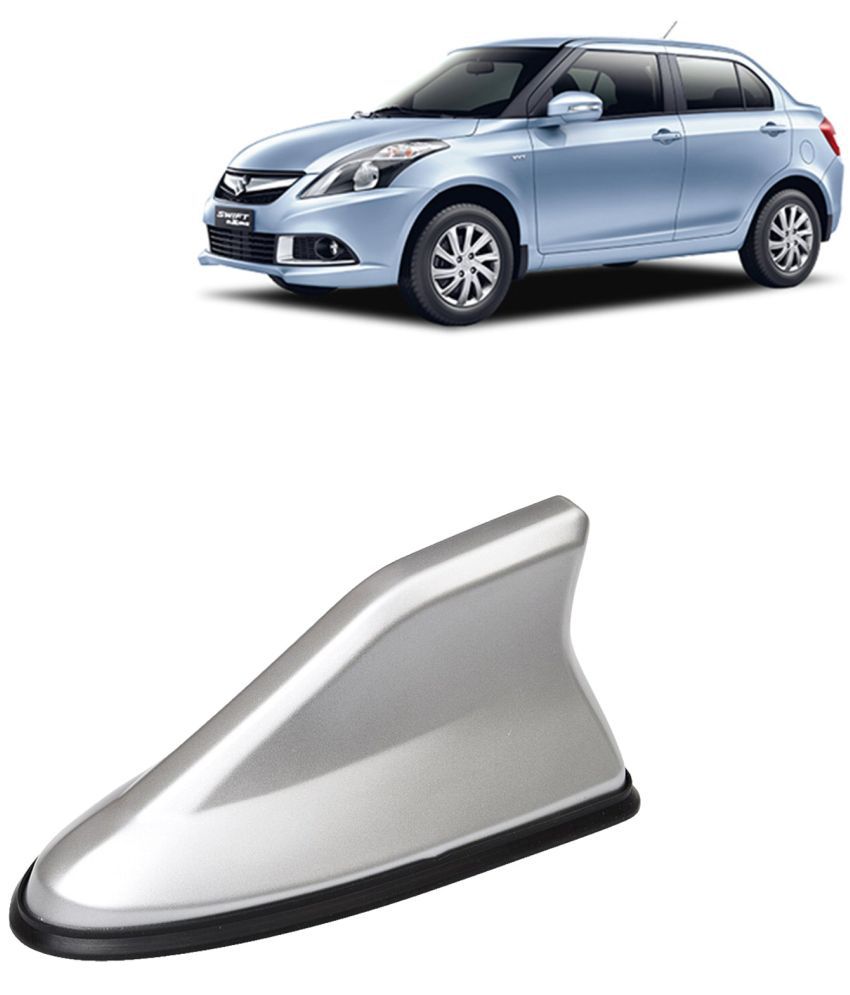     			Kingsway Shark Fin Antenna Roof Aerial Base AM FM Redio Signal, Replace Existing Car Antenna, Waterproof Rubber Ring with ABS Body, Universal Fit for Maruti Suzuki Swift Dzire 2012 - 2017, Silver
