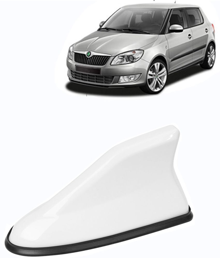     			Kingsway Shark Fin Antenna Roof Aerial Base AM FM Redio Signal, Replace Existing Car Antenna, Waterproof Rubber Ring with ABS Body, Universal Fit for Skoda Fabia 2007 - 2014, 1 Piece - White