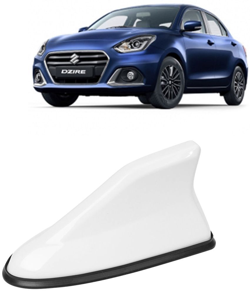     			Kingsway Shark Fin Antenna Roof Aerial Base AM FM Redio Signal, Replace Existing Car Antenna, Waterproof Rubber Ring with ABS Body, Universal Fit for Maruti Suzuki Swift Dzire 2020 Onwards, White