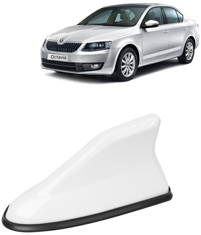     			Kingsway Shark Fin Antenna Roof Aerial Base AM FM Redio Signal, Replace Existing Car Antenna, Waterproof Rubber Ring with ABS Body, Universal Fit for Skoda Octavia 2013 - 2018, 1 Piece - White